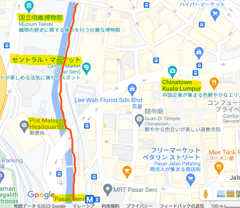 パサール・スニ駅地図